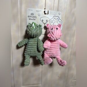 Giftable World  Set Of Animal 9”  Hypo Dog Toy With Squeaker .